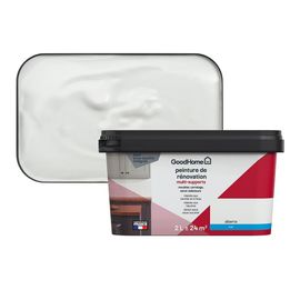 Peinture de rénovation GoodHome multi-supports mat blanc Alberta 2L
