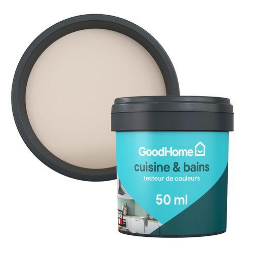 Testeur peinture cuisine et bains GoodHome beige santa fe 50ml