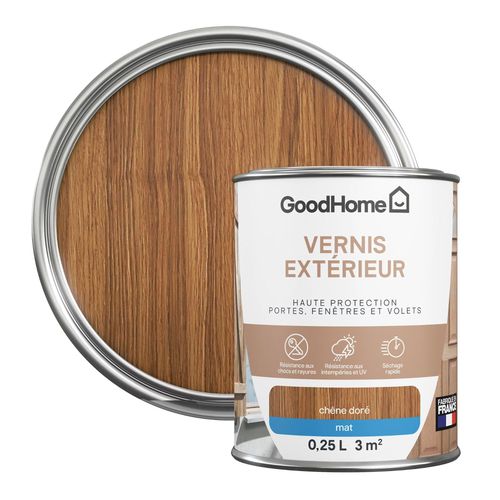 Vernis extérieur bois mat chêne doré GoodHome 0,25L