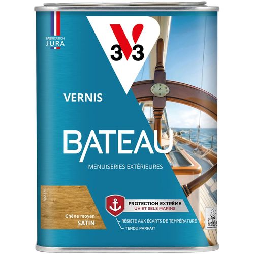 Vernis bois extérieur bateau V33 chêne moyen satin 1l