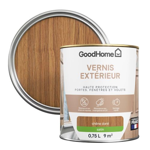 Vernis extérieur bois satin chêne doré GoodHome 0,75L