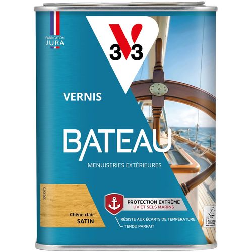 Vernis bois extérieur bateau V33 chêne clair satin 1l