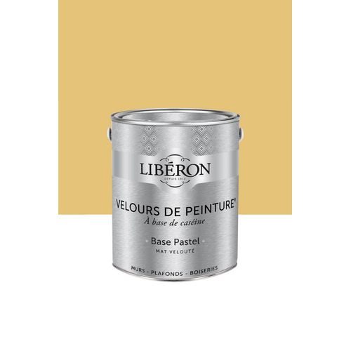 Peinture multisupport murs, plafonds et boiseries Velours de peinture jaune de menton Libéron 2,5L