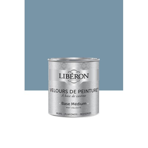 Peinture multisupport murs, plafonds et boiseries Velours de peinture bleu de nîmes Libéron 0,5L