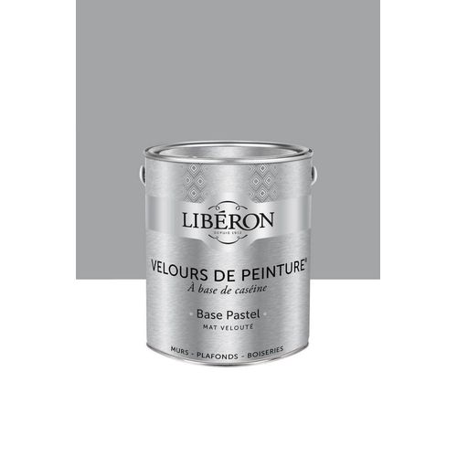 Peinture multisupport murs, plafonds et boiseries Velours de peinture gris jolie brise Libéron 2,5L
