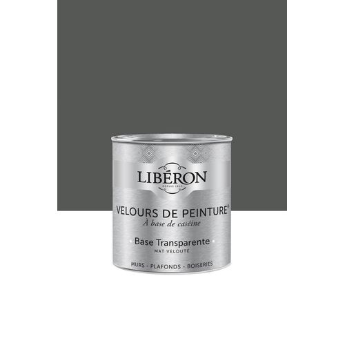 Peinture multisupport murs, plafonds et boiseries Velours de peinture gris fer forgé Libéron 0,5L