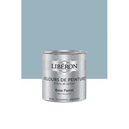 Peinture multisupport murs, plafonds et boiseries Velours de peinture bleu horizon Libéron 0,5L