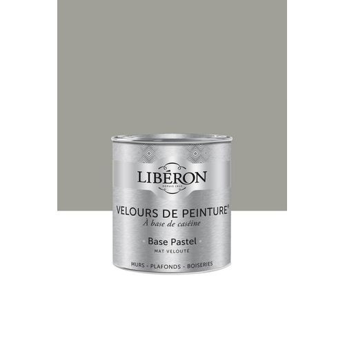 Peinture multisupport murs, plafonds et boiseries Velours de peinture gris des marais Libéron 0,5L