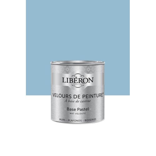 Peinture multisupport murs, plafonds et boiseries Velours de peinture bleu charrette Libéron 0,5L
