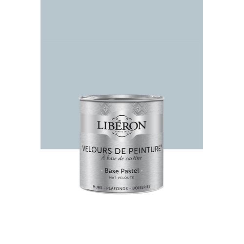 Peinture multisupport murs, plafonds et boiseries Velours de peinture bleu embruns Libéron 0,5L