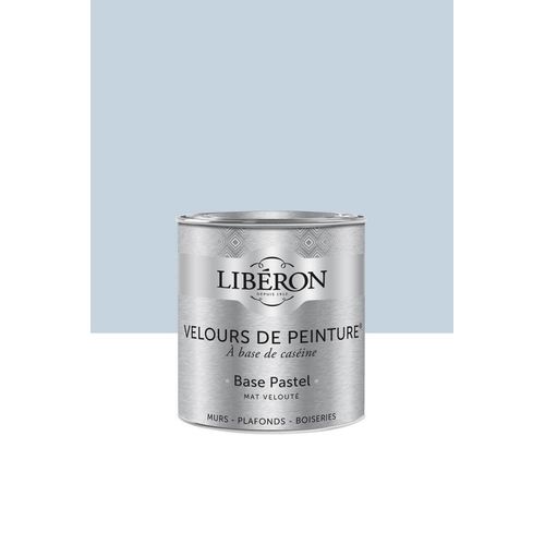 Peinture multisupport murs, plafonds et boiseries Velours de peinture bleu cap blanc-nez Libéron 0,5L