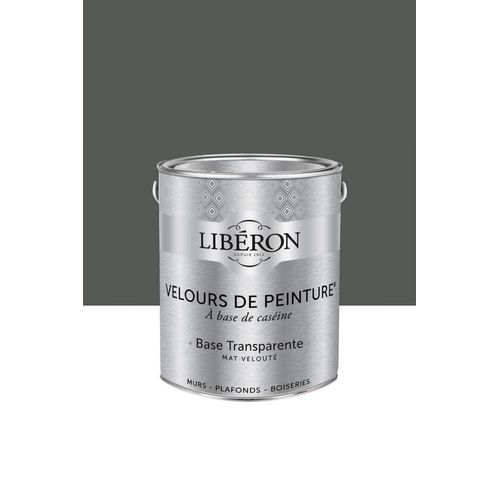 Peinture multisupport murs, plafonds et boiseries Velours de peinture gris fer forgé Libéron 2,5L