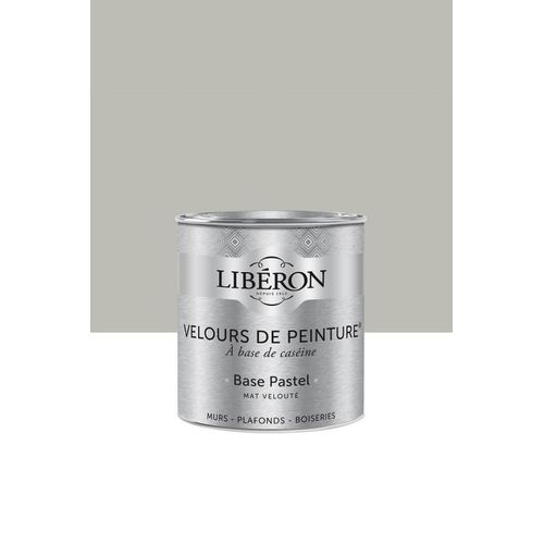 Peinture multisupport murs, plafonds et boiseries Velours de peinture gris pleurotte Libéron 0,5L