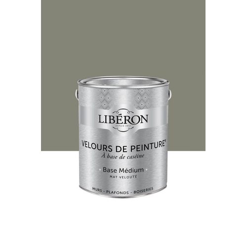 Peinture multisupport murs, plafonds et boiseries Velours de peinture gris gavroche Libéron 2,5L