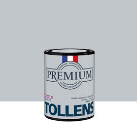 Peinture Tollens premium murs, boiseries et radiateurs gris fil de fer velours 750ml