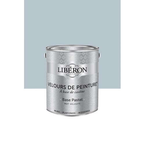 Peinture multisupport murs, plafonds et boiseries Velours de peinture bleu embruns Libéron 2,5L
