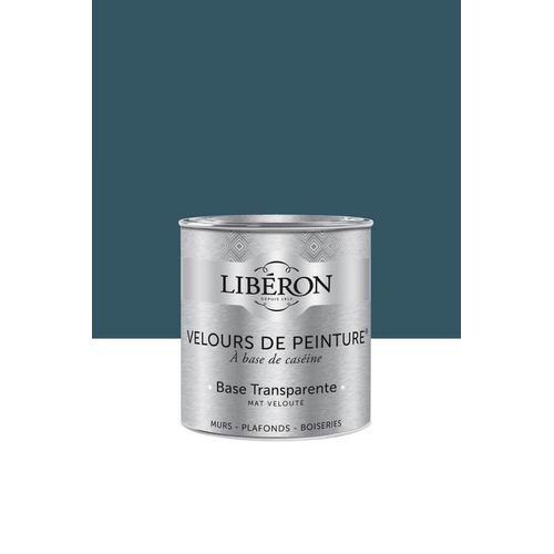 Peinture multisupport murs, plafonds et boiseries Velours de peinture bleu de minuit Libéron 0,5L