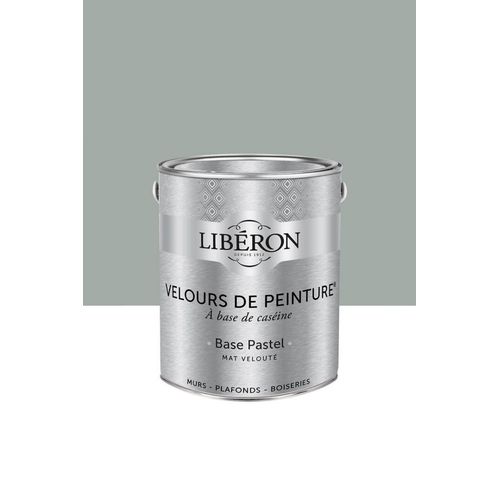 Peinture multisupport murs, plafonds et boiseries Velours de peinture gris grès gris Libéron 2,5L