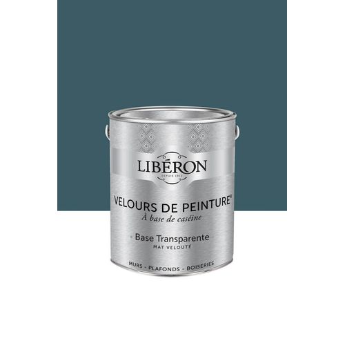 Peinture multisupport murs, plafonds et boiseries Velours de peinture bleu d'auvergne Libéron 2,5L