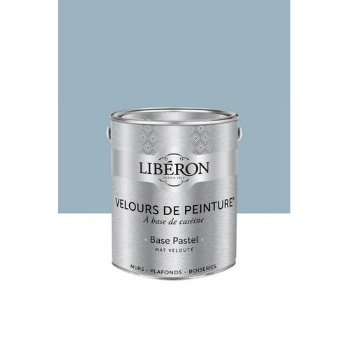 Peinture multisupport murs, plafonds et boiseries Velours de peinture bleu horizon Libéron 2,5L