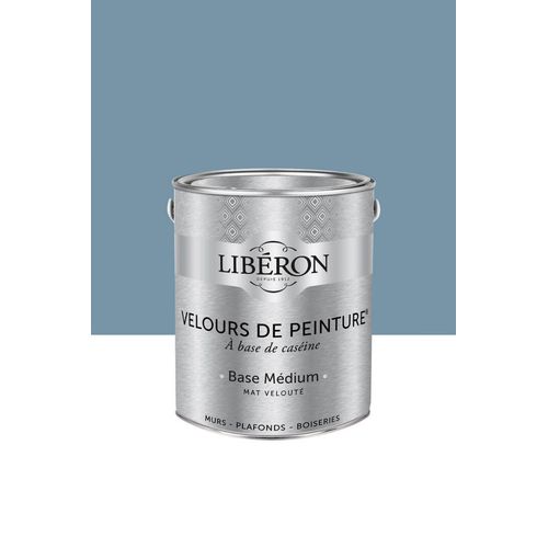 Peinture multisupport murs, plafonds et boiseries Velours de peinture bleu de nîmes Libéron 2,5L