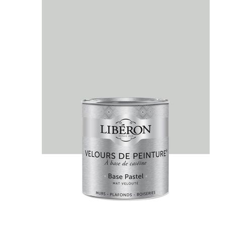 Peinture multisupport murs, plafonds et boiseries Velours de peinture blanc grisaille Libéron 0,5L