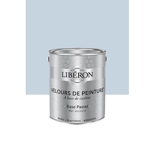 Peinture multisupport murs, plafonds et boiseries Velours de peinture bleu cap blanc-nez Libéron 2,5L