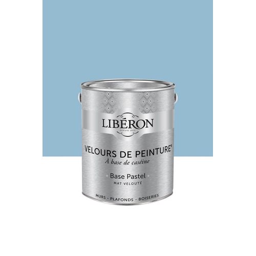 Peinture multisupport murs, plafonds et boiseries Velours de peinture bleu charrette Libéron 2,5L