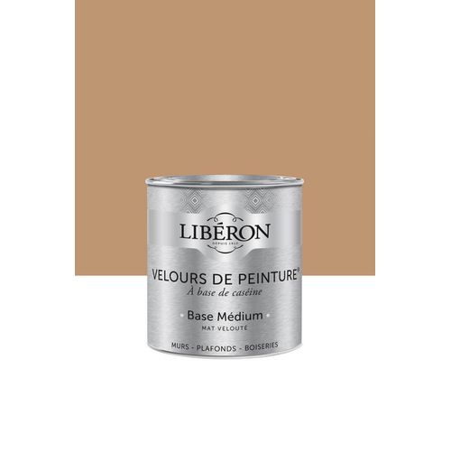 Peinture multisupport murs, plafonds et boiseries Velours de peinture beige ocre de bruoux Libéron 0,5L