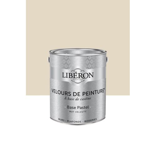 Peinture multisupport murs, plafonds et boiseries Velours de peinture beige jaune sabayon Libéron 2,5L