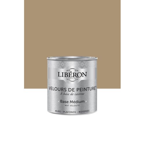 Peinture multisupport murs, plafonds et boiseries Velours de peinture beige chêne liège Libéron 0,5L