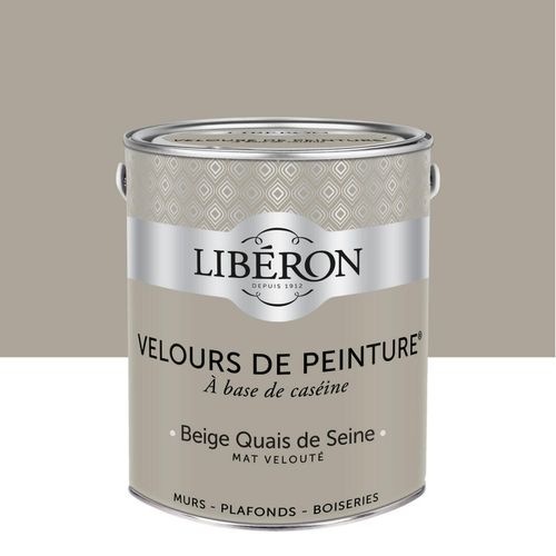 Peinture multisupport murs, plafonds et boiseries Velours de peinture beige quais de seine Libéron 2,5L