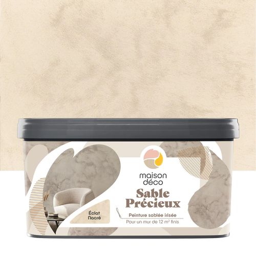 Peinture sablée irisée Maison Déco Sable Précieux éclat nacré 2L
