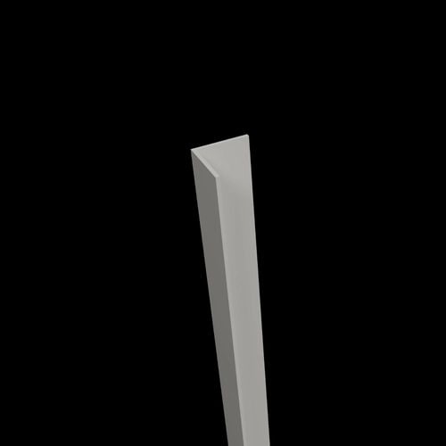 Profil de finition extérieur pour porte d'entrée aluminium L.218 x l. 3cm blanc ral 9003MAT G85