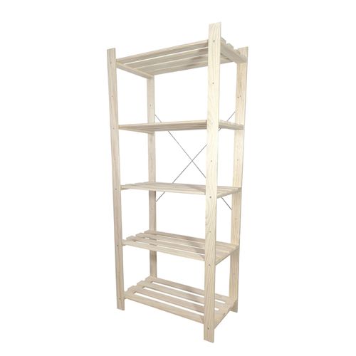 Étagère De Garage En Bois Symbios 5 Tablettes L. 75 X H. 170 X P. 40 Cm