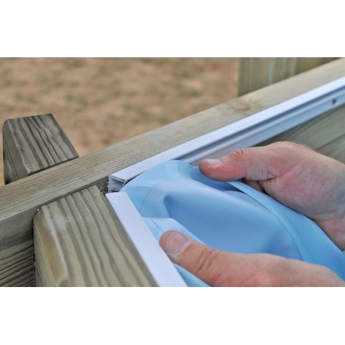 Liner bleu pour piscine bois Kariba 6,37 x 4,12m
