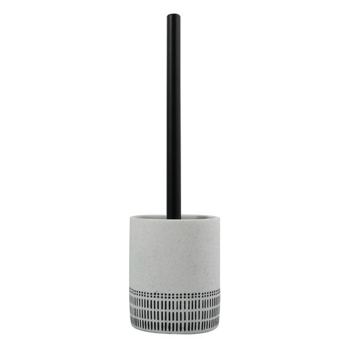 Pot à balai WC blanc et noir H.36xdiam.10 cm, Spirella Yuma