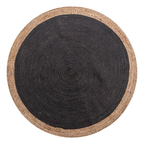 Tapis Juste Naturel Et Noir Deco&co Ø120 Cm