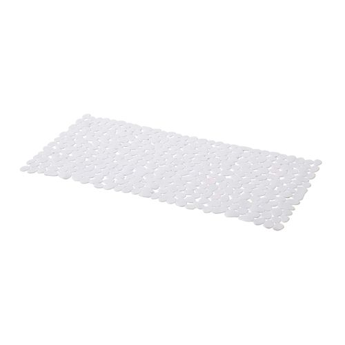 Tapis antidérapant rectangulaire baignoire et douche GoodHome Koros coloris blanc en PVC L.70 x l.33 cm