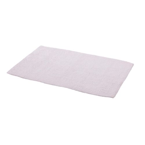 Tapis de bain rectangulaire GoodHome Koros blanc en coton L.80 x l.50 cm