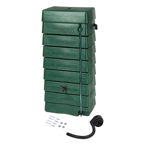 Récupérateur d'eau de pluie 276L Nature coloris vert L.58,5 x l.39,5 x H.134,5 cm
