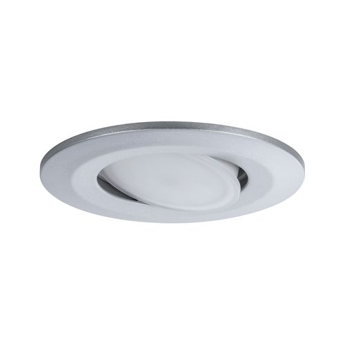 Spot Encastrable Calla Led Intégrée 4000k Ip65 680lm Rond Orientable Chrome Mat Paulmann