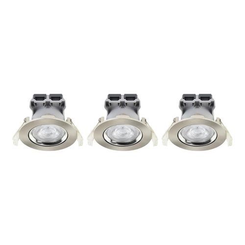 Lot De 3 Spots À Led Encastrables Et Connecté Myko Chromés Dimmables 520lm Ø80cm Goodhome Tolson
