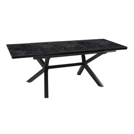 Table De Jardin Extensible Absolu Proloisirs Céramique Mat Coloris Magma Châssis Graphite P.100 Cm X L.180/240 Cm X H.77 Cm