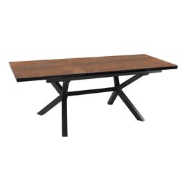 Table De Jardin Extensible Absolu Proloisirs Céramique Mat Coloris Oxyde Châssis Graphite P.100 Cm X L.180/240 Cm X H.77 Cm