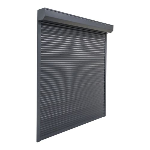 Volet roulant ouverture motorisée Fortia en aluminium coloris anthracite l.100 x H.155 x Ép.16,5 cm