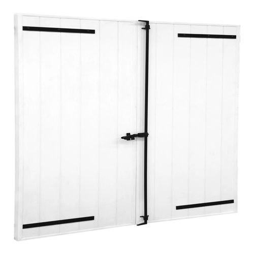 Volet battant 2 vantaux Fortia en aluminium coloris blanc l.120 x H.125 x Ép.4 cm