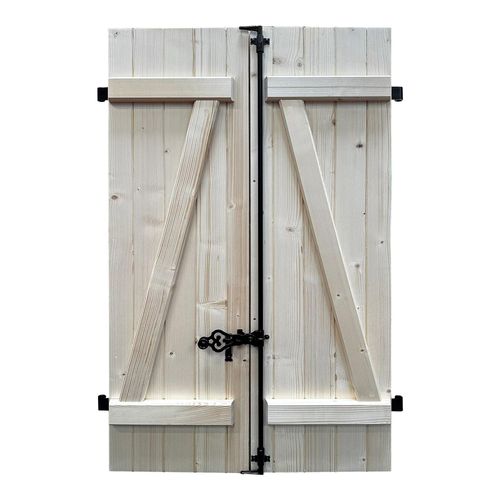 Volet battant 2 vantaux Fortia en bois coloris naturel l.120 x H.155 x Ép.2,7 cm