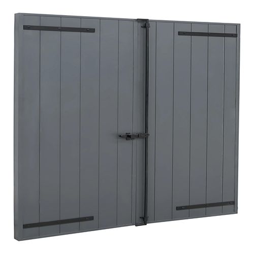 Volet battant 2 vantaux Fortia en aluminium coloris anthracite l.120 x H.125 x Ép.4 cm