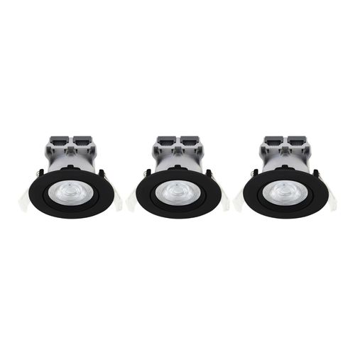 Lot De 3 Spots À Led Encastrables Et Connectés Myko Dimmables 520lm Noirs Ø80cm Tolson Goodhome